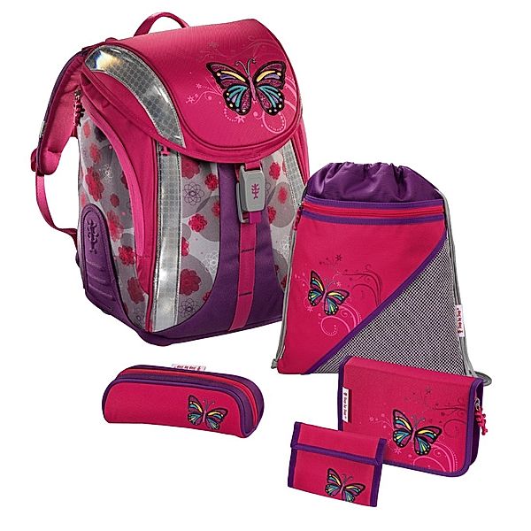 Step by Step Flexline Schulranzen-Set Lovely Butterfly, 5-teilig