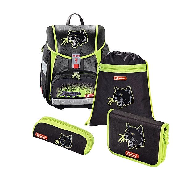 Step by Step Step by Step TOUCH 2 Schulranzen-Set Wild Cat, 4-teilig