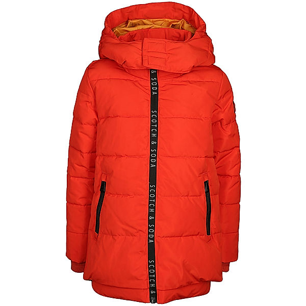 Scotch Shrunk Stepp-Jacke VOYAGE MONDIAL mit Kapuze in orange