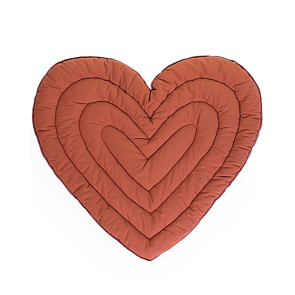 Childhome Stepp-Krabbeldecke HEART (100x120) in terracotta