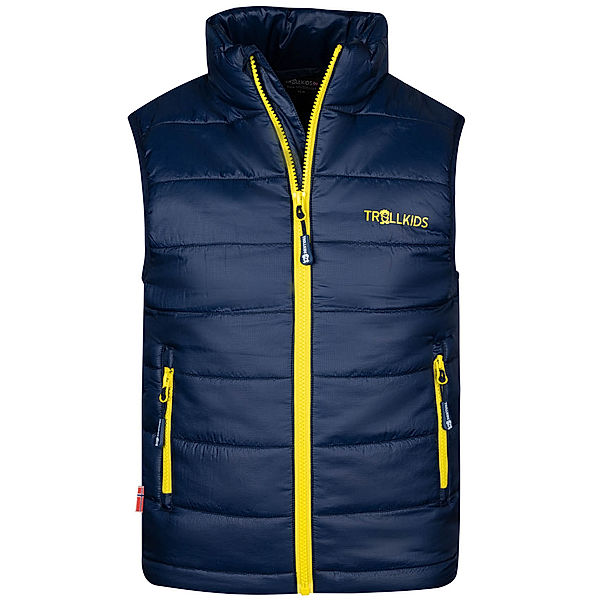 TROLLKIDS Stepp-Weste TRONDHEIM in navy/hazy yellow