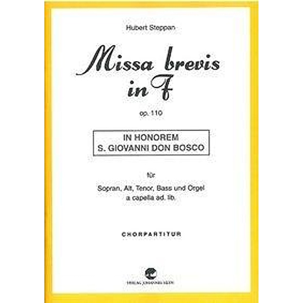 Steppan, H: Missa brevis in F op. 110, Hubert Steppan