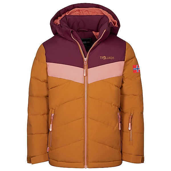 TROLLKIDS Steppjacke GIRLS GRYLLEFJORD in redwood/caramel