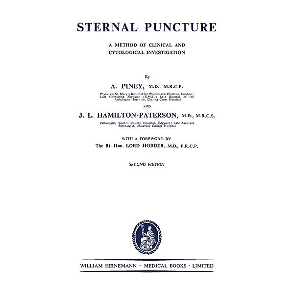 Sternal Puncture, A. Piney, J. L. Hamilton-Paterson