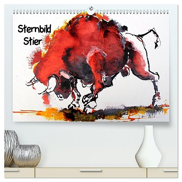 Sternbild Stier (hochwertiger Premium Wandkalender 2024 DIN A2 quer), Kunstdruck in Hochglanz, Sigrid Harmgart