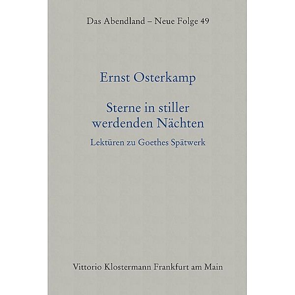 Sterne in stiller werdenden Nächten, Ernst Osterkamp