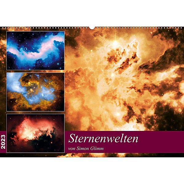 Sternenwelten (Wandkalender 2023 DIN A2 quer), Simon Glimm