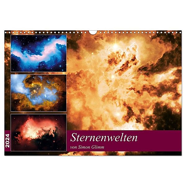 Sternenwelten (Wandkalender 2024 DIN A3 quer), CALVENDO Monatskalender, Simon Glimm