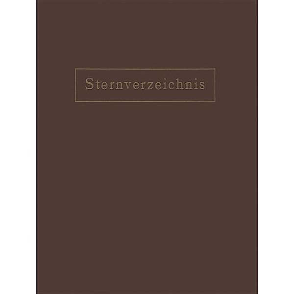 Sternverzeichnis Enthaltend Alle Sterne bis zur 6.5Ten Grösse für das Jahr 1900.0, NA Ambronn