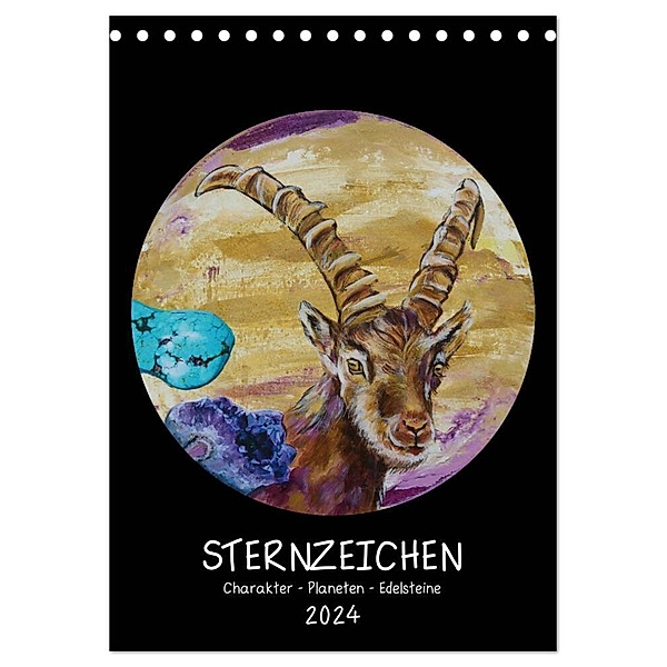 Sternzeichen - Charakter - Planeten - Edelsteine (Tischkalender 2024 DIN A5 hoch), CALVENDO Monatskalender, Uschi Felix