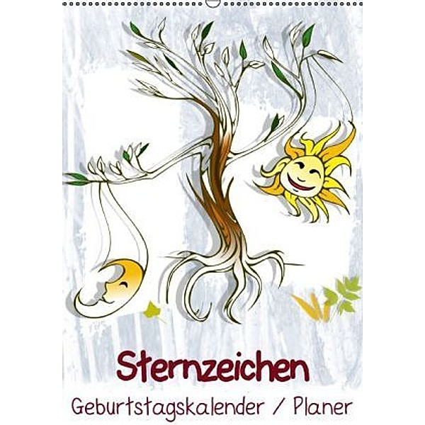 Sternzeichen Geburtstagskalender / Planer (Wandkalender 2015 DIN A2 hoch), Elisabeth Stanzer