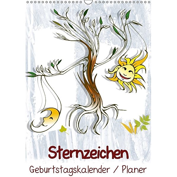 Sternzeichen - Geburtstagskalender / Planer (Wandkalender 2018 DIN A3 hoch), Elisabeth Stanzer