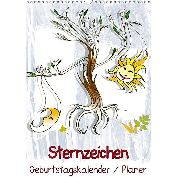 Sternzeichen - Geburtstagskalender / Planer (Wandkalender 2021 DIN A3 hoch), Elisabeth Stanzer