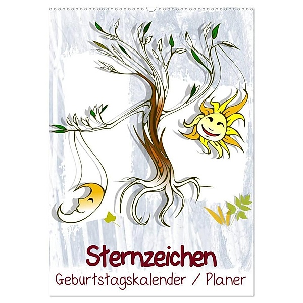 Sternzeichen - Geburtstagskalender / Planer (Wandkalender 2024 DIN A2 hoch), CALVENDO Monatskalender, Elisabeth Stanzer