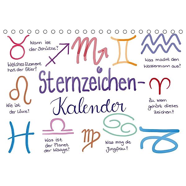 Sternzeichen-Kalender (Tischkalender 2020 DIN A5 quer), Martje Kleinhans - Kritzelfee