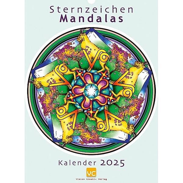 Sternzeichen-Mandalas. Kalender 2025