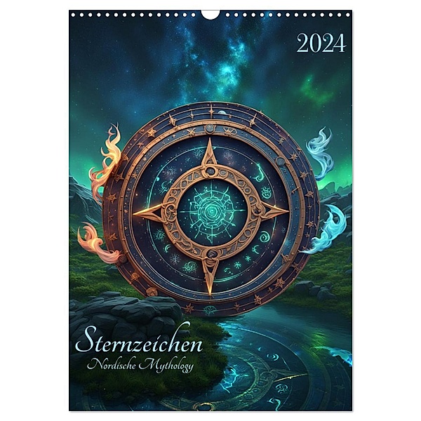 Sternzeichen Nordische Mythology (Wandkalender 2024 DIN A3 hoch), CALVENDO Monatskalender, Calvendo, Benjamin Theurer