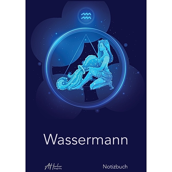 Sternzeichen Wassermann Notizbuch | Designed by Alfred Herler, Herler Books(TM)