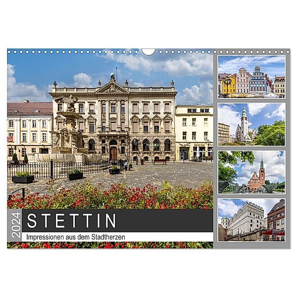 STETTIN Impressionen aus dem Stadtherzen (Wandkalender 2024 DIN A3 quer), CALVENDO Monatskalender, Melanie Viola