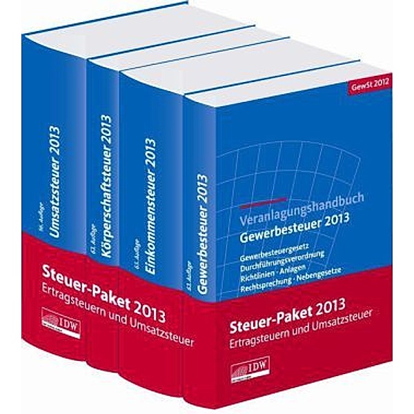 Steuer-Paket 2013: Ertragsteuern und Umsatzsteuer, 4 Bde.