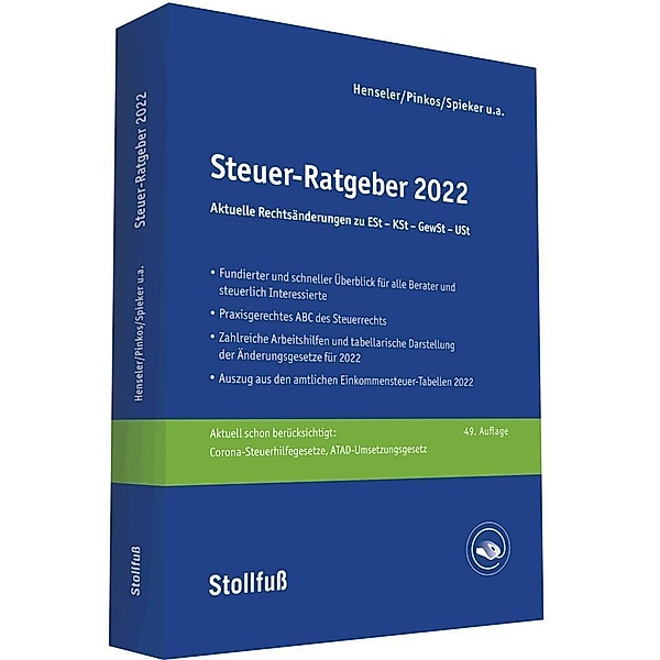 Steuer-Ratgeber 2022, Frank Henseler, Erich Pinkos, Wolfgang Püschner