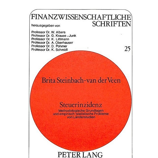 Steuerinzidenz, B. Steinbach-van der Veen