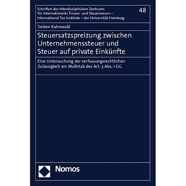 Steuersatzspreizung zwischen Unternehmenssteuer und Steuer auf private Einkünfte, Torben Kahnwald