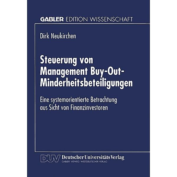 Steuerung von Management Buy-Out-Minderheitsbeteiligungen