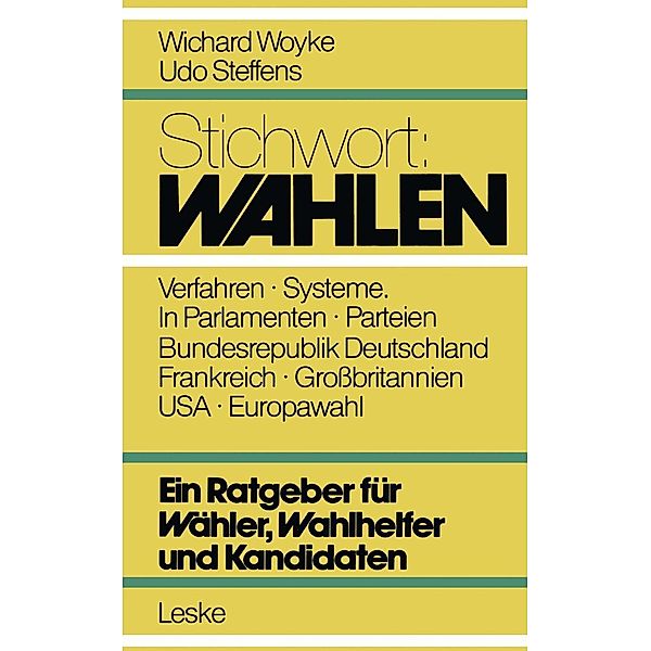 Stichwort: Wahlen, Wichard Woyke