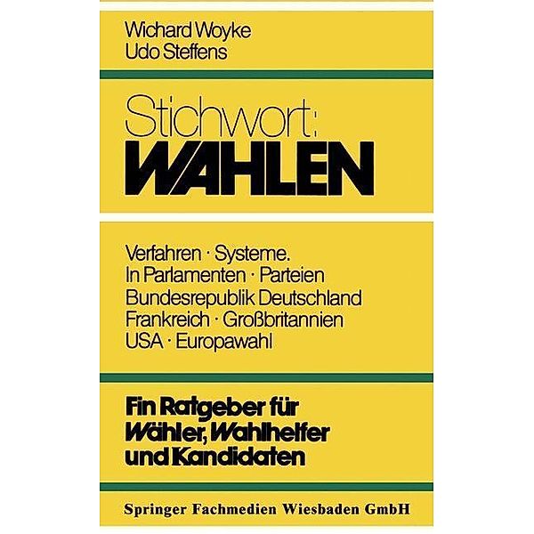 Stichwort: Wahlen, Wichard Woyke