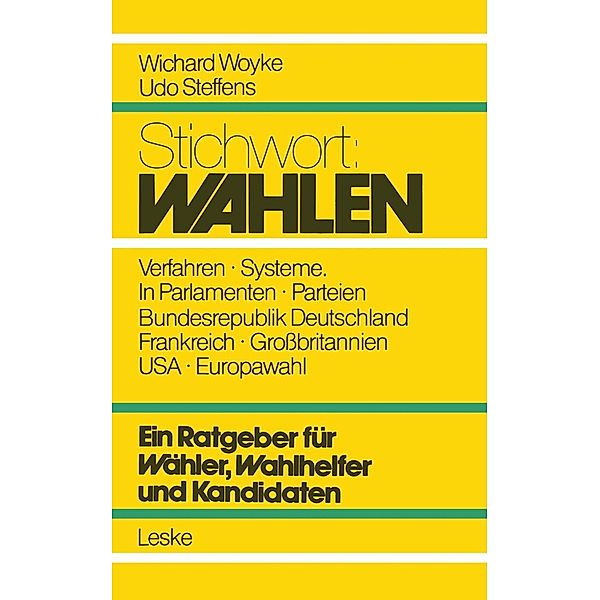 Stichwort: Wahlen, Wichard Woyke