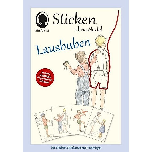 Singliesel Sticken ohne Nadel Lausbuben