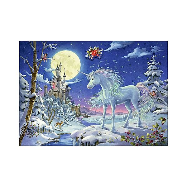 COPPENRATH VERLAG Sticker-Adventskalender Einhorn im Zauberwald 2023 von Coppenrath