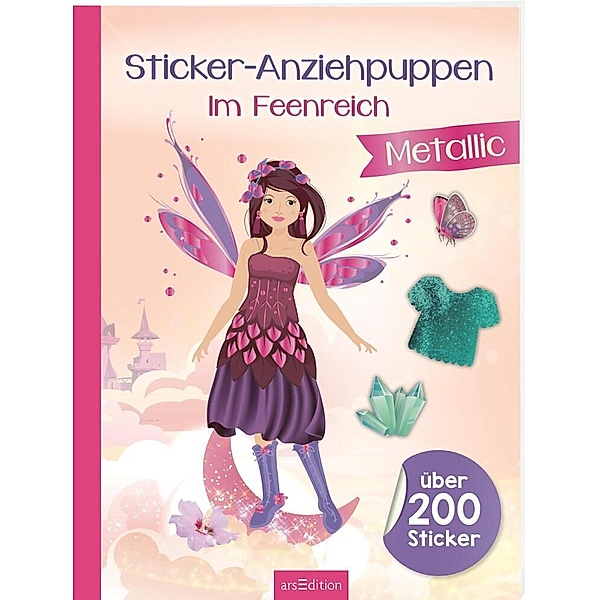 Sticker-Anziehpuppen Metallic - Im Feenreich