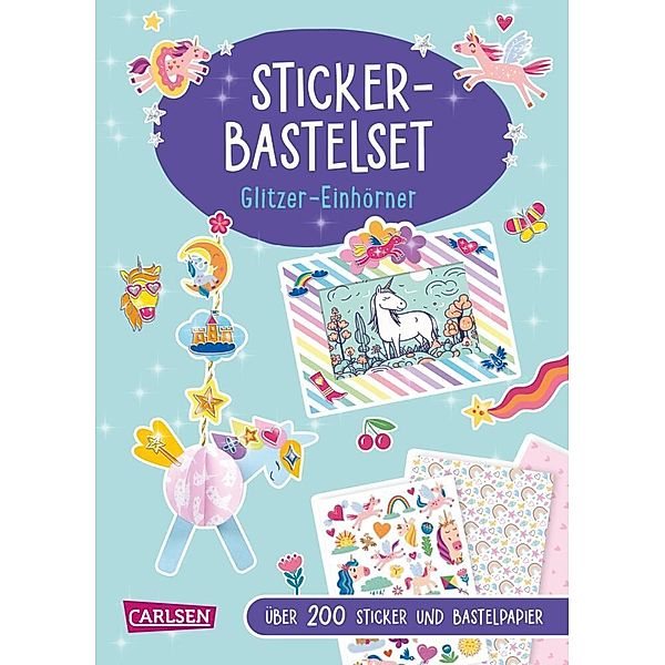 Sticker-Bastelset: Glitzer-Einhörner, Anton Poitier