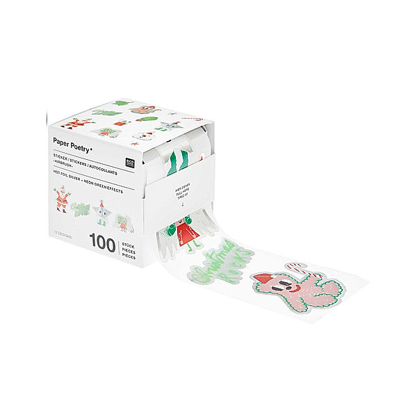 RICO DESIGN Sticker CHRISTMAS ROCKS! - AIRBRUSH 100-teilig