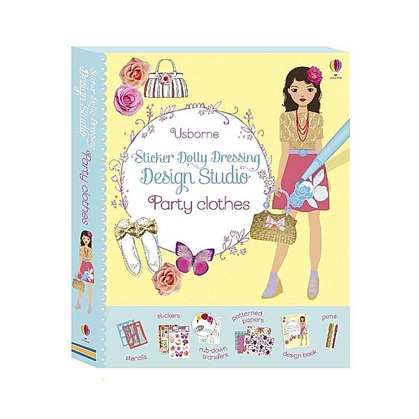 Sticker Dolly Dressing Design Studio Party Clothes, Fiona Watt