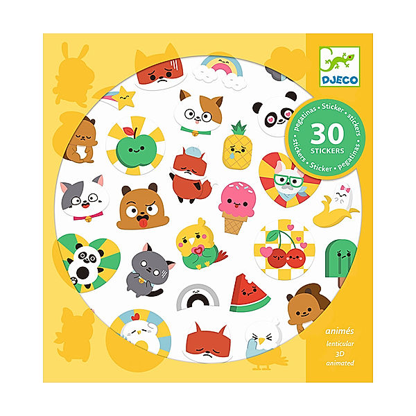 Djeco Sticker EMOJI 30-teilig mit 3D-Effekt