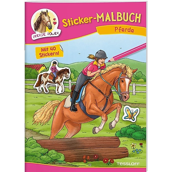 Sticker-Malbuch Pferde