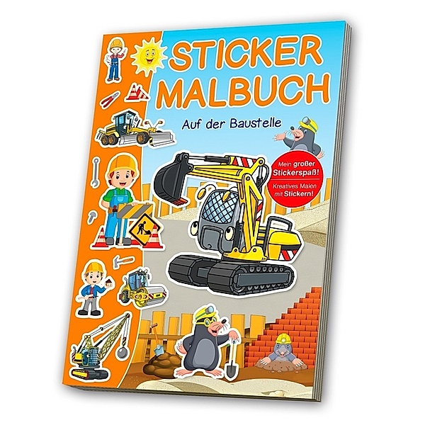 Sticker-Malbuch / Sticker-Malbuch - Auf der Baustelle