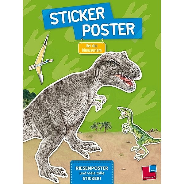 Sticker-Poster - Bei den Dinosauriern