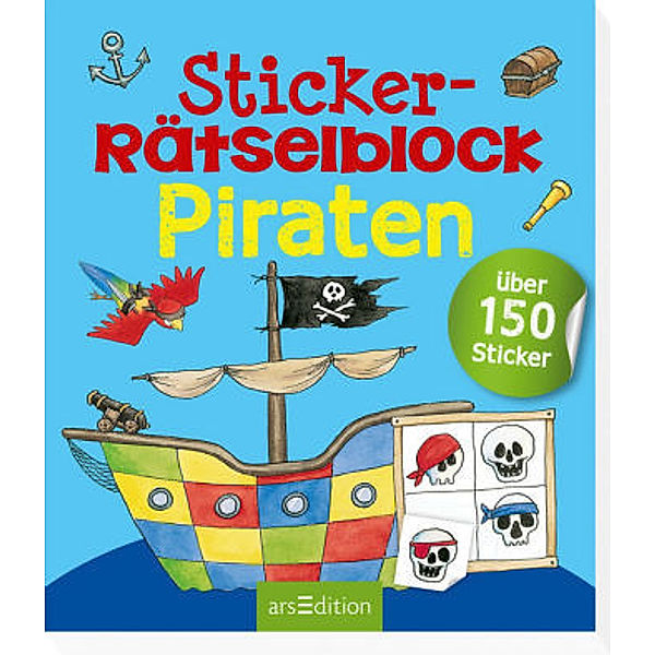 Sticker-Rätselblock Piraten