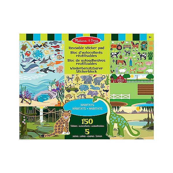 Melissa & Doug Sticker-Spiel HABITATS mehrteilig