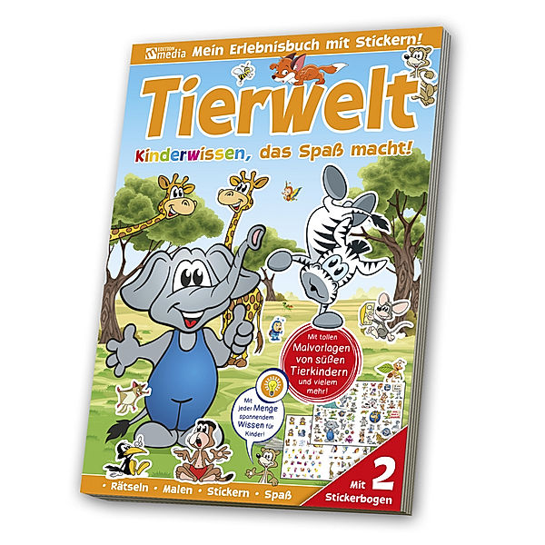 Sticker-Übungsbuch - Tierwelt Lernspaß