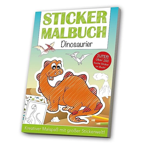 Stickermalbuch Dinosaurier