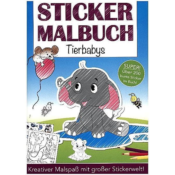Stickermalbuch Tierbabys