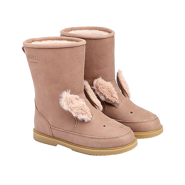 Donsje Stiefel WADUDU EXCLUSIVE - FLUFFY BUNNY gefüttert in hazelnut