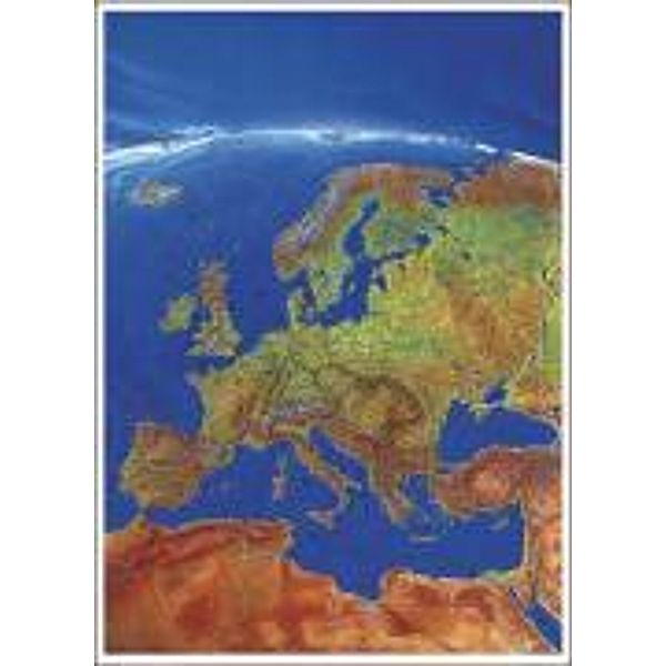 Stiefel Wandkarte Kleinformat Europa, Panorama, ohne Metallstäbe