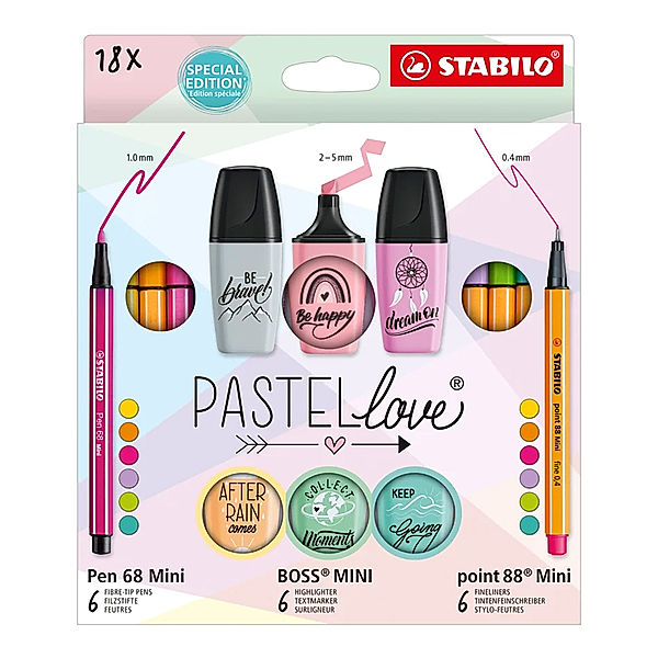 STABILO® Stifte-Set STABILO® Pastellove Set 18er-Pack