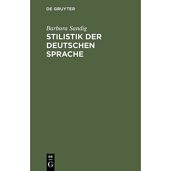 Stilistik der deutschen Sprache, Barbara Sandig
